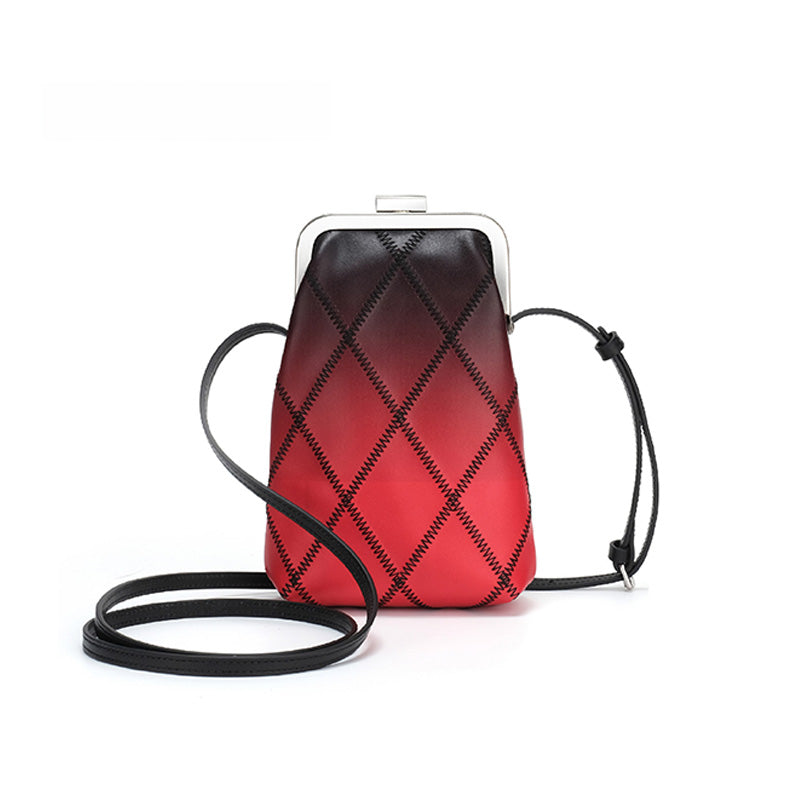 Gradient Diamond Pattern Small Pouch