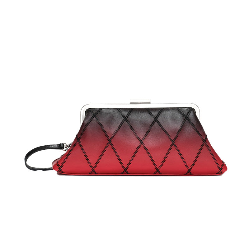 Gradient Diamond Pattern Large Pouch