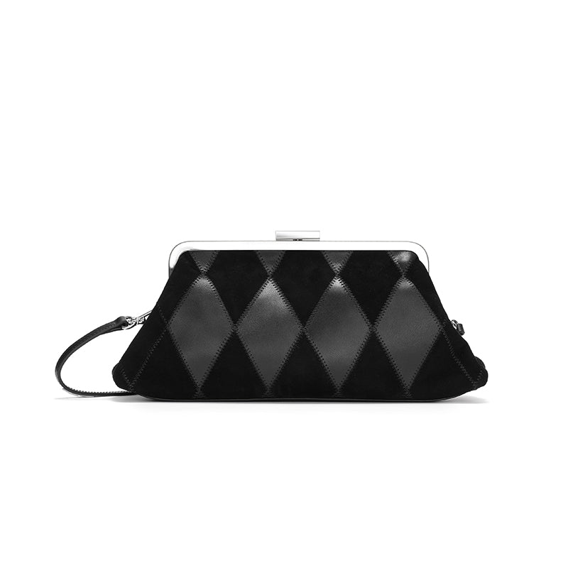 Black Diamond Pattern Large Pouch