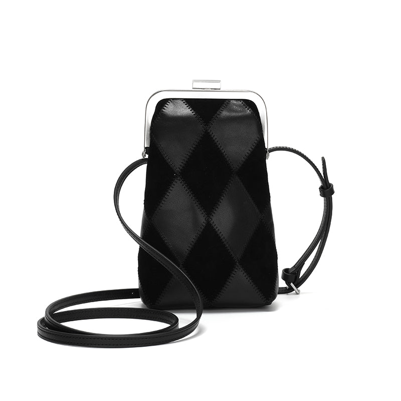 Black Diamond Pattern Small Pouch